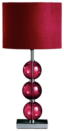 Mistro 3 Glass Orb - Table Lamp with EU Plug - Red